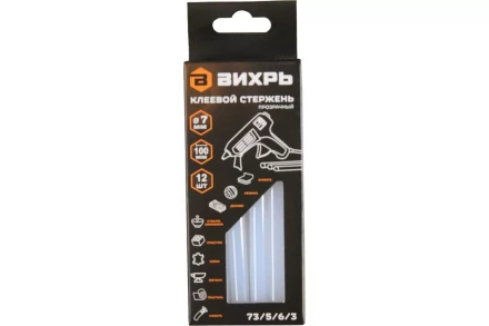 Клеевой стержень Вихрь 7x100 мм, 12 шт 73/5/6/3 купить в Когалыме