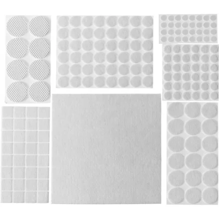 Набор STAYER "COMFORT": Накладки самоклеящиеся на мебельные ножки, 175 шт, белые 40917-H175 купить в Когалыме