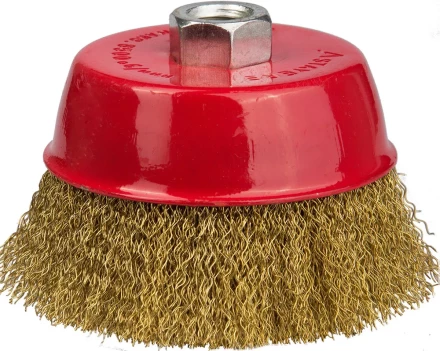 STAYER "PROFESSIONAL". Щетка чашечная для УШМ, витая стальная латунированная проволока 0,3мм, 60ммхМ14 35125-060_z01 купить в Когалыме