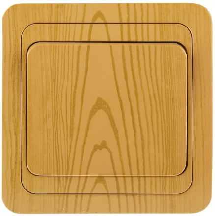 Выключатель СВЕТОЗАР "ГАММА" одноклавишный, цвет ольха, 10A/~250B SV-54130-A купить в Когалыме