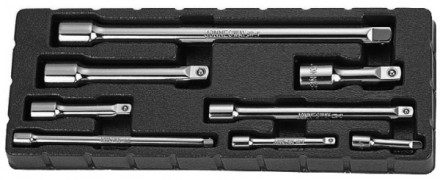 Удлинители набор 1/4&quot; 50-75-150мм    3/8&quot; 75-150мм   1/2&quot;DR 75-125-250мм  8 предметов  S28H08S Jonnesway 47298 купить в Когалыме