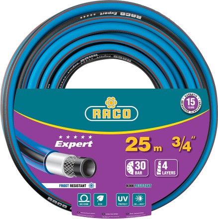 Шланг RACO EXPERT поливочный, 30атм., армированный, 4-х слойный, 3/4&quot;x25м 40302-3/4-25_z01 купить в Когалыме