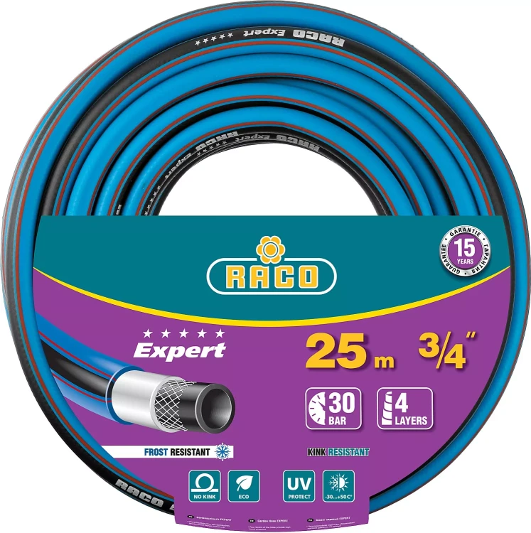 Шланг RACO EXPERT поливочный, 30атм., армированный, 4-х слойный, 3/4"x25м 40302-3/4-25_z01 купить в Когалыме