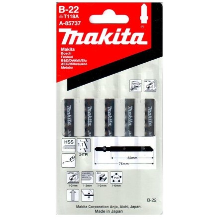 Пилки для лобзика Makita B-22 A-85737 купить в Когалыме