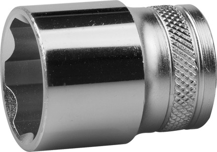 Торцовая головка KRAFTOOL &quot;INDUSTRIE QUALITAT&quot;, Cr-V, FLANK, хромосатинированная, 1/2&quot;, 23 мм 27805-23_z01 купить в Когалыме