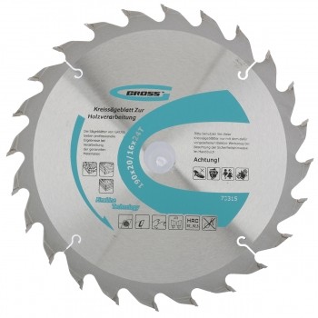 Пильный диск по дереву 190 x 20/16 x 24Т GROSS 73315 купить в Когалыме