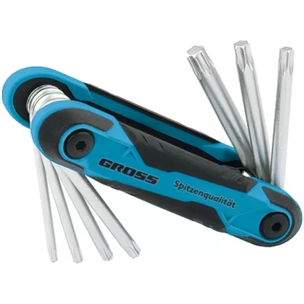 Набор ключей имбусовых Tamper-Torx TT10-TT40 CrV складные 7 шт Gross 16413 купить в Когалыме