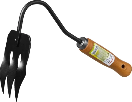 GRINDA PROLine. Грабли-рыхлитель 3-хзубые с деревянной ручкой 120х86х265мм 421514 купить в Когалыме