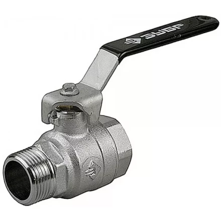 Кран шаровой ЗУБР полнопроходной "мама-папа", ручка, хромиров латунь, 1/2" 4-51321-C-1/2 купить в Когалыме