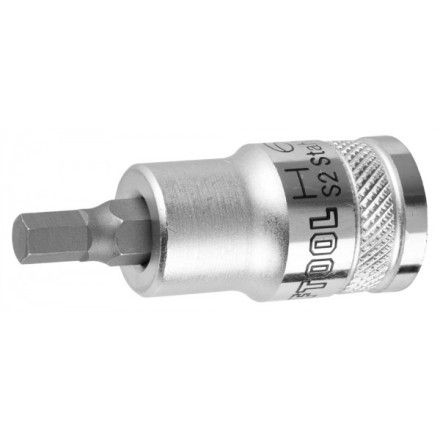 Торцовая бита-головка KRAFTOOL &quot;INDUSTRIE QUALITAT&quot;, материал S2, HEX, сатинированная, 1/2&quot;, H6 27908-06_z01 купить в Когалыме