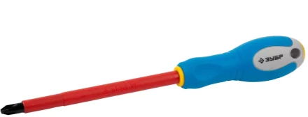 ЗУБР "ПРОФИ ЭЛЕКТРИК". Отвертка Cr-V, трехкомпонент рукоятка, высоковольтная до ~1000В, PH №3, 150 мм 25262-3-150 купить в Когалыме