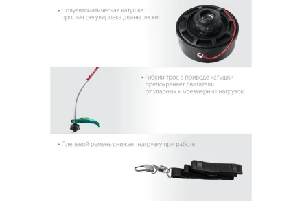 ЗУБР 1300 Вт, ш/с 38 см, сетевой триммер (ТСВ-38-1300) купить в Когалыме