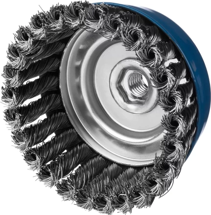 ЗУБР "ПРОФЕССИОНАЛ". Щетка чашечная для УШМ, плетеные пучки стальной проволоки 0,5мм, 120ммхМ14 35275-120_z02 купить в Когалыме