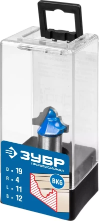 ЗУБР 19 x 11 мм, радиус 4 мм, фреза пазовая фасонная №6, Профессионал (28745-19) купить в Когалыме