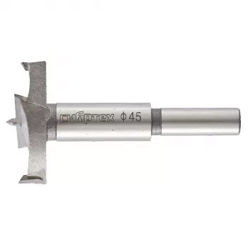 Сверло Форстнера по дереву 45 мм цилиндрический хвостовик СИБРТЕХ 704845 купить в Когалыме