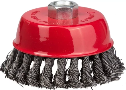 STAYER "PROFESSIONAL". Щетка чашечная для УШМ, жгутированная стальная проволока 0,5мм, 100ммхМ14 35128-100_z01 купить в Когалыме