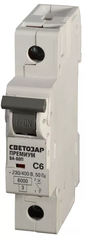 Выключатель автоматический СВЕТОЗАР "ПРЕМИУМ" 1-полюсный, 40 A, "C", откл. сп. 6 кА, 230 / 400 В SV-49021-40-C купить в Когалыме
