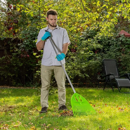 Грабли веерные пластиковые Palisad, 495 х 1680 мм, 23 плоских зуба, алюминиевый черенок, Россия, 61805 купить в Когалыме