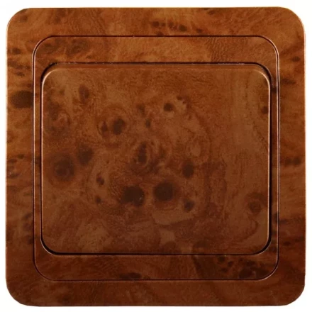 Выключатель СВЕТОЗАР "ГАММА" одноклавишный, цвет орех, 10A/~250B SV-54130-N купить в Когалыме