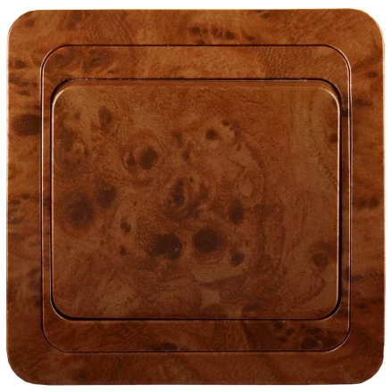 Выключатель СВЕТОЗАР "ГАММА" одноклавишный, цвет орех, 10A/~250B SV-54130-N купить в Когалыме