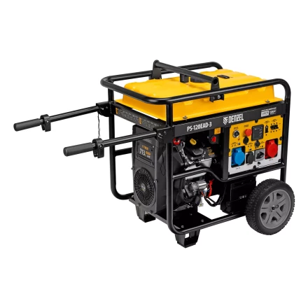 Генератор бензиновый Denzel PS-120EAD-3, 12 кВт,230/400 В, 40л, разъём ATS,перекл.режима,эл.старт купить в Когалыме