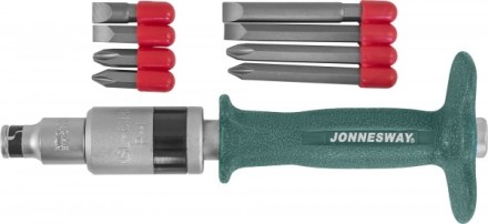 Ударная отвертка SL8  SL10  36мм 80мм   PH2  PH3  36мм 80мм 5 предметов AG010139 Jonnesway 48345 купить в Когалыме