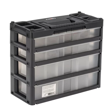 Органайзер для хранения с выдвижными лотками Stels 310х150х260мм, 4 секции, пластик Россия 90728 купить в Когалыме