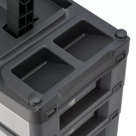 Органайзер для хранения с выдвижными лотками Stels 310х150х260мм, 4 секции, пластик Россия 90728 купить в Когалыме