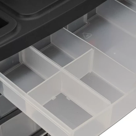 Органайзер для хранения с выдвижными лотками Stels 310х150х260мм, 4 секции, пластик Россия 90728 купить в Когалыме