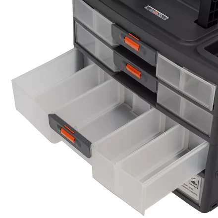 Органайзер для хранения с выдвижными лотками Stels 310х150х260мм, 4 секции, пластик Россия 90728 купить в Когалыме