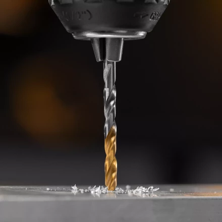 Сверло спиральное по металлу Denzel 4,5 x 80 мм, Р6М5, Golden Tip, 718231 купить в Когалыме