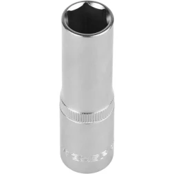 Головка торцовая ЗУБР "МАСТЕР" (1/2"), удлиненная, Cr-V, FLANK, хроматированное покрытие, 14мм 27726-14