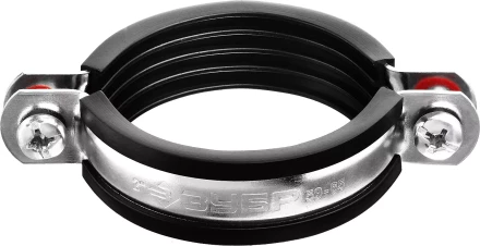 Хомут трубный с гайкой, оцинкованный, 2", 7шт, ЗУБР Мастер 37850-59-65 37850-59-65 купить в Когалыме