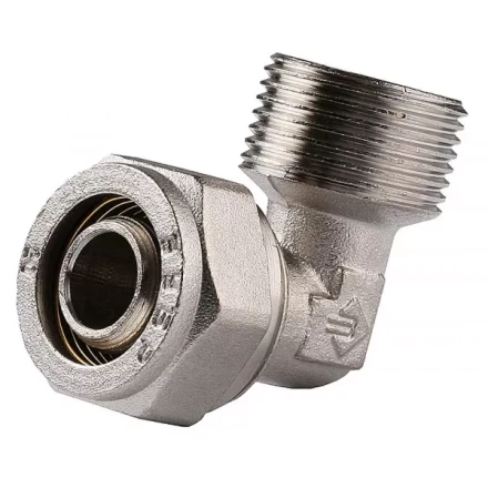 Уголок ЗУБР с наружной резьбой, цанга-штуцер, 3/4"х20х2,0 мм, никель 51409-20-3/4 купить в Когалыме