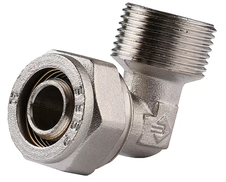 Уголок ЗУБР с наружной резьбой, цанга-штуцер, 3/4"х20х2,0 мм, никель 51409-20-3/4 купить в Когалыме