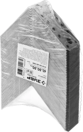 Крепежный угол ЗУБР "МАСТЕР", 40х90х90мм, 50шт 310125-40-090 купить в Когалыме