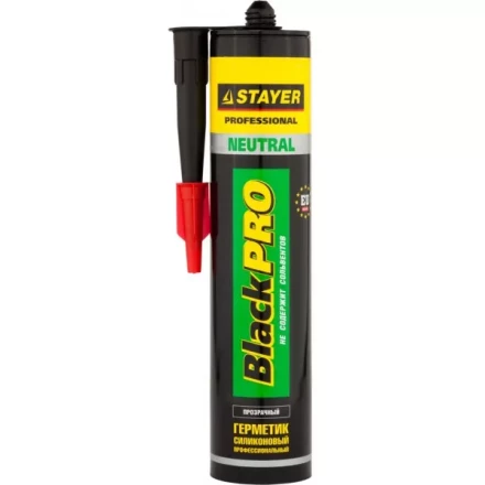 Герметик STAYER "MASTER" нейтральный силиконовый, прозрачный, 260мл 41217-2_z01 купить в Когалыме