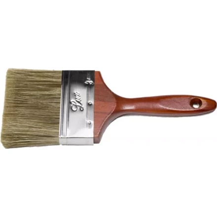 Кисть плоская STAYER "LASUR - LUX", деревянная ручка, смешанная щетина, 100мм 01051-100 купить в Когалыме