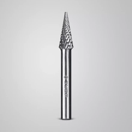 Зубр Твердосплавная борфреза M - конус с острым углом, 8 х 20 мм, угол 14° (28811-8-20) купить в Когалыме