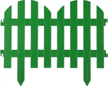 Забор декоративный GRINDA &quot;ПАЛИСАДНИК&quot;, 28x300см, зеленый 422205-G купить в Когалыме