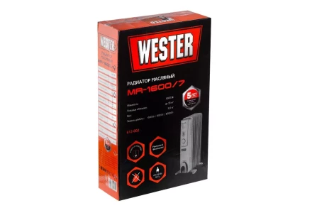 Масляный электрический радиатор WESTER MR1600/7 купить в Когалыме