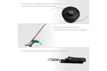 ЗУБР 1300 Вт, ш/с 38 см, сетевой триммер (КСВ-38-1300) купить в Когалыме