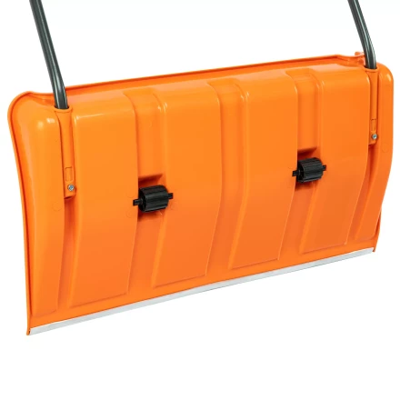 Движок для уборки снега пластиковый, 795х435х1280 мм, стальная рукоятка, усиленный, Сибртех 61669 купить в Когалыме