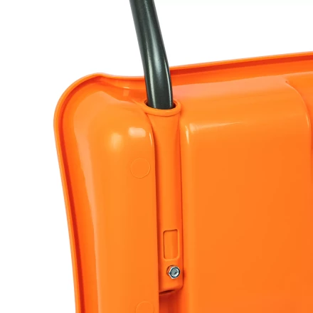 Движок для уборки снега пластиковый, 795х435х1280 мм, стальная рукоятка, усиленный, Сибртех 61669 купить в Когалыме