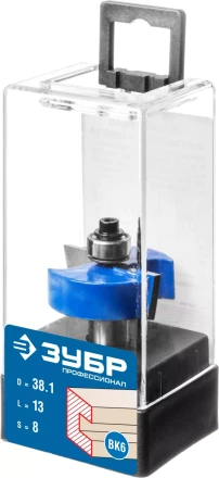 ЗУБР 38.1 x 13 мм, хвостовик 12 мм, фреза фальцевая, Профессионал (28758-38.1) купить в Когалыме