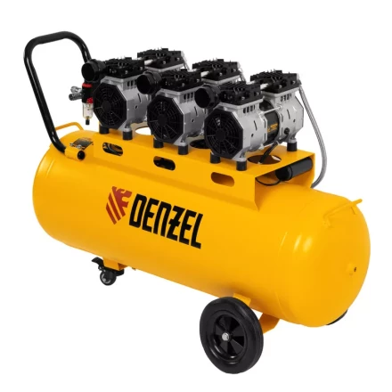 Компрессор безмасляный, малошумный DLS 1800/100,1800 Вт, 3x600, 100 л, 345 л/мин// Denzel 58028 купить в Когалыме