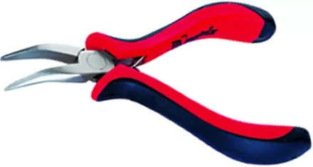 Длинногубцы Mini 130 мм никелированные изогнутые авторазжим двухкомпонентные рукоятки MATRIX 17812 купить в Когалыме