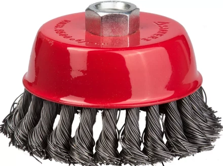 STAYER "PROFESSIONAL". Щетка чашечная для УШМ, жгутированная стальная проволока 0,5мм, 80ммхМ14 35128-080_z01 купить в Когалыме