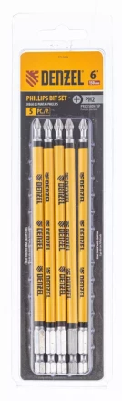 Набор бит, PH2x150 мм, 5 шт. Denzel 7711333 купить в Когалыме