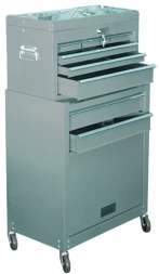 Шкаф для инструмента 2-секционный 600х260х340 мм 616х330х658 мм на колесах 14 ящиков MATRIX 906605